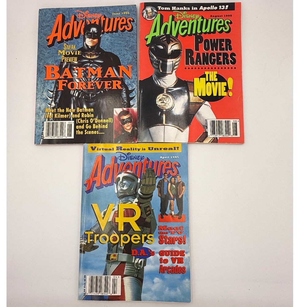 Disney Adventures Magazine 1995 VR Troopers, Batman Forever, Power Rangers Movie - Picture 2 of 5